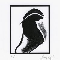 António Canau 1, Portugal, Sphinx Bird On Frame !?, Digital Print, 12,3 x 10 cm