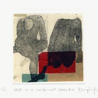 April Ng Kiow Ngor 1, Singapore, Hold in a Contained Space #01, 2017, Etching with Chine Collee, 17 x 18 cm