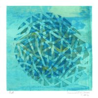 Fernanda Tajchman 2, Brazil, Blue Explosion, 2016, Silkscreen, 13 x 13 cm