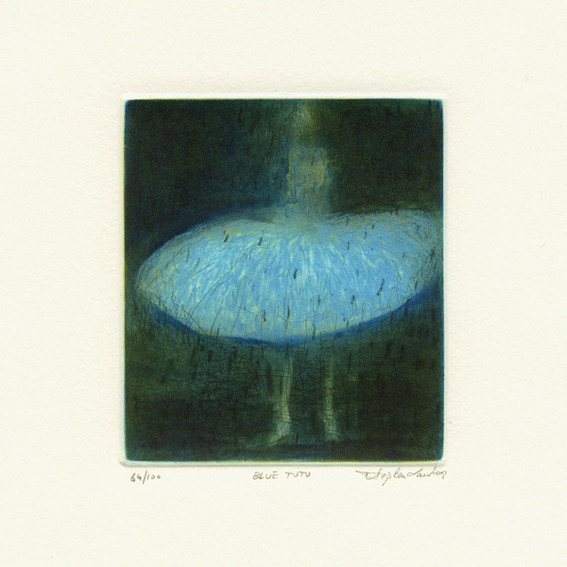 Stephen Lawlor 1, Ireland, Blue Tutu, 2011, Etching, 10 x 8 cm