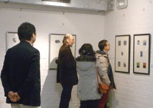 In the solo exhibition of Takanori Iwase