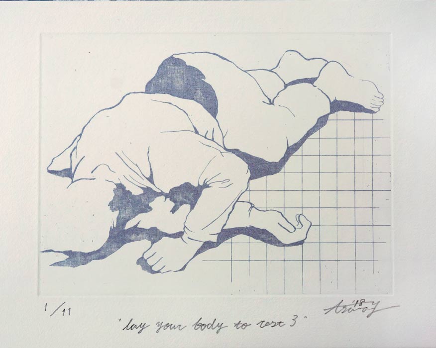 Asuna Yamauchi 1, Japan, Lay your Body to Rest 3, 2018, Etching, 15 x 20 cm