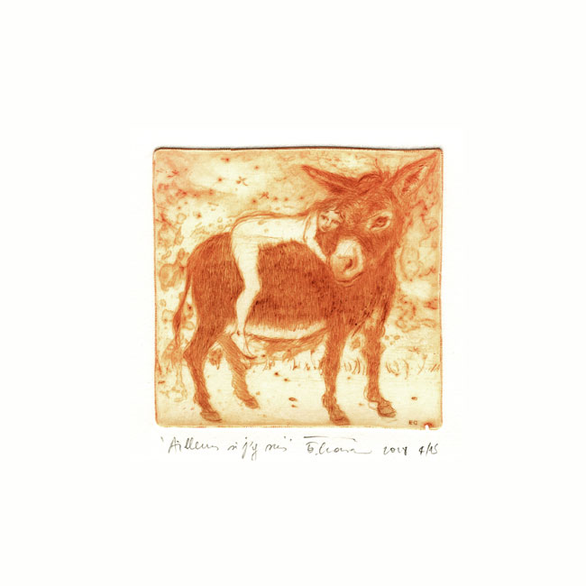Eve Clair 1, France, Ailleurs Si J‘Y Suis, 2018, Dry Point Print, 8,5,x,8,7,cm
