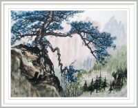 Sylviane Leblond 3, France, Chinese Pine-Tree, 2013, Chinese Calligraphic Painting, 60 x 50 cm