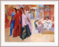 Valentina Anopova 1, Russia, The Students, India, 1986, Oil on Canvas, 90 x 120 cm
