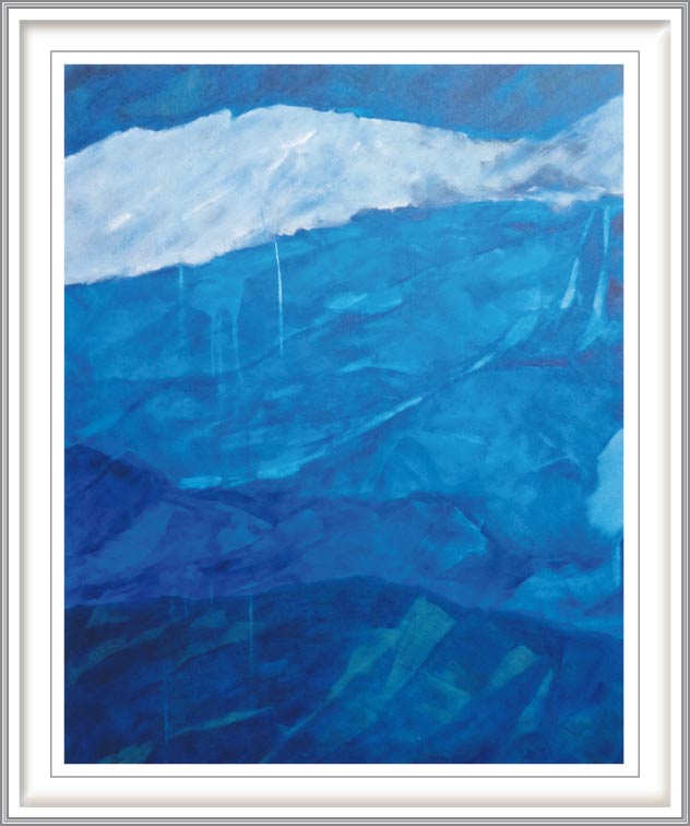 Valerie J. A. Vandermotten 1, Belgium, Blue Horizon (Quiet Series), Acrylic On Linen, 2012, 100 x 70 cm