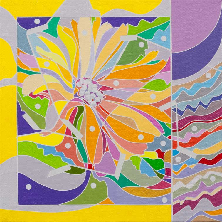 Ai-Wen Wu Kratz, USA, Color Logic II / Yellow, 2018, acrylic on canvas, 25 x 25 cm