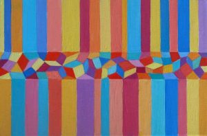 Josip Rubes, Croatia, Geometric Composition, 2020, oil on canvas, 20 x 30 cm