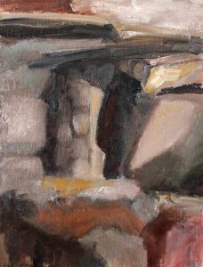 Sirkka Laakkonen, Finland, Rocks, 2020, oil on canvas, 29 x 18 cm - 2