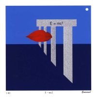 Carl Emanuel Mark 1, Sweden, E=mc2, 2017, Mix. Teck. Digital Print, 14 x 14 cm
