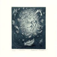 Katarína Smetanová 1, Slovakia, Drawing, What is Heaven?, 2018, Pencil, Aquarell, Tempera, Gouache, 18,5 x 18,5 cm