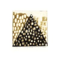 Kathie Pettersson1,Sweden, Pyramid, 2017, Collografi, 10 x 10 cm