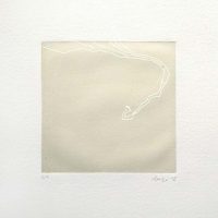 Laura Manfredi 1, Italy, Nowhere Diary #1, 2018, Linocut, 10 x 10 cm