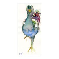 Tajel 2, France, The Hen, 2018, Aquarelle, 17,8 x 8 cm