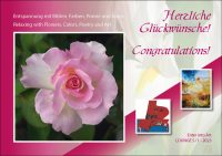 Congratulations! - gift book with flowers and artworks